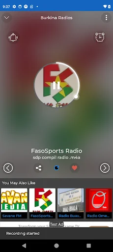 Burkina Radios + Recorder ডাউনলোড করুন – লাইভ রেডিও ও রেকর্ডিং - Screenshot 8