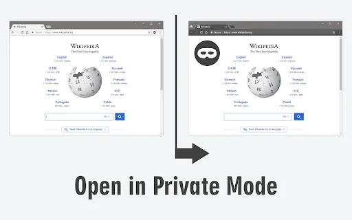 Open in Private Mode ডাউনলোড করুন – প্রাইভেট ব্রাউজিং সহজ করুন - Screenshot 1