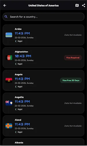 Passport Index ডাউনলোড করুন – পাসপোর্ট র‍্যাঙ্কিং ও ভ্রমণ তথ্য - Screenshot 3