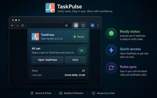 TaskPulse Task Verifier ডাউনলোড করুন – সেরা টাস্ক ভেরিফিকেশন টুল - Screenshot 1