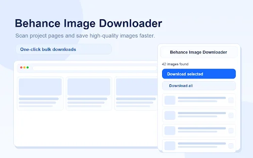 Behance Image Downloader ডাউনলোড করুন – সব ছবি একসাথে সেভ করুন - Screenshot 1
