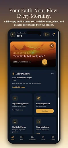 FaithFlow: Daily Walk With God – অফলাইন বাইবেল ও প্রার্থনা অ্যাপ - Screenshot 1