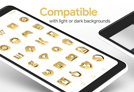 Solid Gold Pro Icon Pack ডাউনলোড করুন – প্রিমিয়াম থ্রিডি গোল্ড আইকন - Screenshot 3
