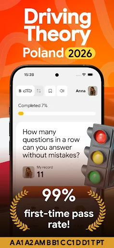 Poland Driving Exam Test 2026 ডাউনলোড করুন – ট্রাফিক নিয়ম ও টিপস - Screenshot 1