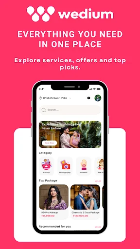 Wedium ডাউনলোড করুন – সেরা ওয়েডিং ফটোগ্রাফার ও মেকআপ আর্টিস্ট খুঁজুন - Screenshot 2