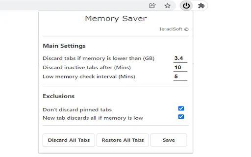 Memory Saver ডাউনলোড করুন – Chrome এর র‍্যাম বাঁচান - Screenshot 1