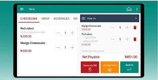 RestroGreen POS – ওয়েটার অ্যাপ ডাউনলোড করুন – সেরা রেস্টুরেন্ট ম্যানেজমেন্ট - Screenshot 9
