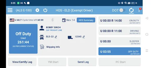 ALS eLog Book ডাউনলোড করুন – সেরা HOS রেকর্ডিং সমাধান - Screenshot 2