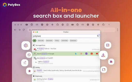 PolyBox ডাউনলোড করুন – সেরা ChatGPT লঞ্চার ও ব্রাউজার টুলস - Screenshot 1