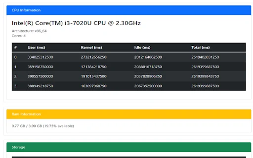 System Info ডাউনলোড করুন – পিসি ও ডিভাইসের পারফরম্যান্স মনিটর করুন - Screenshot 1