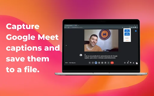 Google Meet Captions Capture ডাউনলোড করুন – মিটিং নোট সংরক্ষণ করুন - Screenshot 1