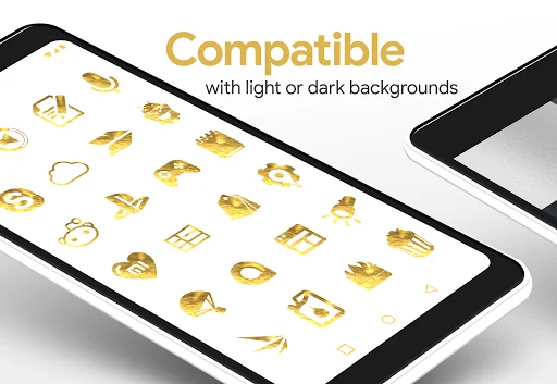 Gold Leaf Icon Pack ডাউনলোড করুন – আপনার ফোনের জন্য প্রিমিয়াম গোল্ড লুক - Screenshot 3