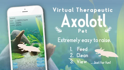 Axolotl Pet ডাউনলোড করুন – আপনার নিজের কিউট ভার্চুয়াল পেট পালন করুন - Screenshot 3