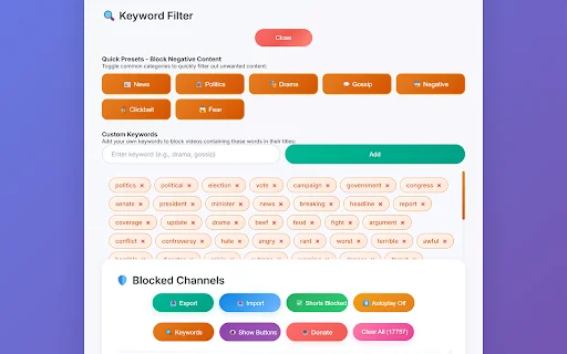 YouTube Channel Blocker ডাউনলোড করুন – অপ্রয়োজনীয় কন্টেন্ট ফিল্টার করুন - Screenshot 2