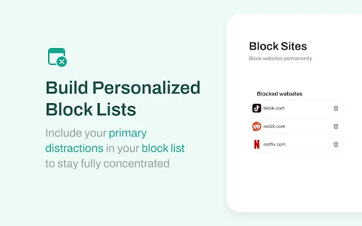 Site Blocker ডাউনলোড করুন – ফোকাস বাড়াতে সেরা ওয়েবসাইট ব্লকার - Screenshot 1