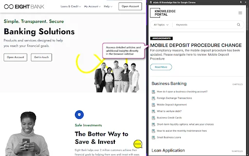 eGain AI Knowledge Hub – AI-Powered Support for Chrome - Screenshot 2