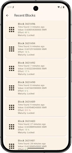 SupportXMR Pool ডাউনলোড করুন – সেরা মাইনিং মনিটর অ্যাপ - Screenshot 4