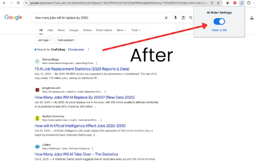 Google AI Overview Hider ডাউনলোড করুন – এআই রেজাল্ট বন্ধ করুন - Screenshot 2