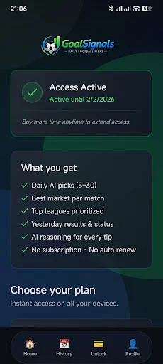 GoalSignals ডাউনলোড করুন – সেরা ফুটবল প্রেডিকশন ও টিপস - Screenshot 5