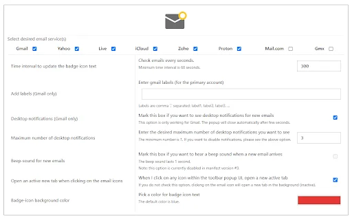 Email Notifier ডাউনলোড করুন – দ্রুত এবং সহজ ইমেইল নোটিফিকেশন টুল - Screenshot 2