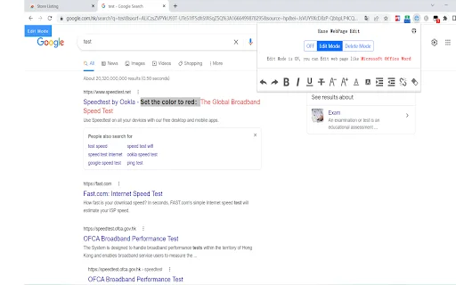 Easy WebPage Editor ডাউনলোড করুন – ব্রাউজারে ওয়েবসাইট এডিট করুন - Screenshot 1