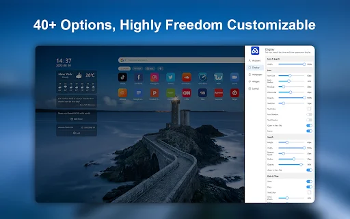 Aurora: Productive and Cozy New Tab – ব্রাউজার ট্যাব কাস্টমাইজ করুন - Screenshot 5