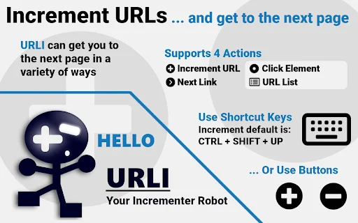 URL Incrementer ডাউনলোড করুন – ব্রাউজারে অটোমেটিক পেজ নেভিগেশন - Screenshot 1