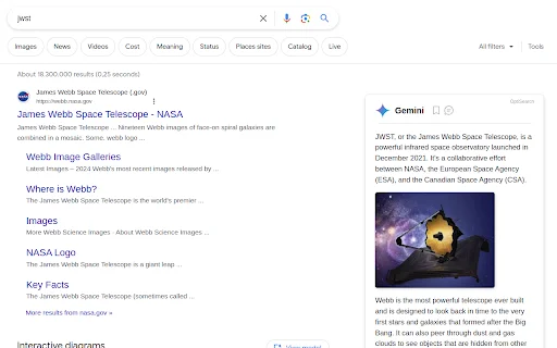 AI next to search results ডাউনলোড করুন – স্মার্ট সার্চ সুবিধা - Screenshot 1