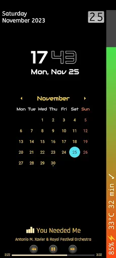 Always on Display XPath ডাউনলোড করুন – সেরা কাস্টম ক্লক ও নিউজ অ্যাপ - Screenshot 3