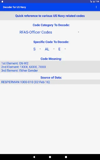 Navy Decoder ডাউনলোড করুন – দ্রুত ইউএস নেভি কোড জানুন - Screenshot 6