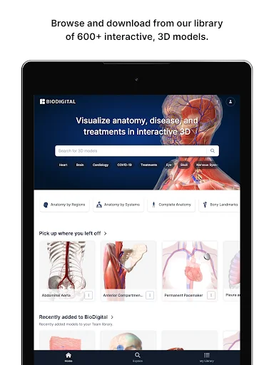 BioDigital Human ডাউনলোড করুন – সেরা 3D অ্যানাটমি লার্নিং অ্যাপ - Screenshot 14