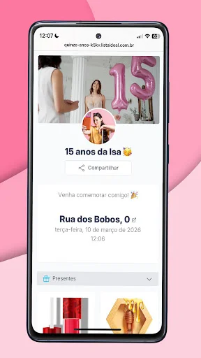 Lista Ideal – অনলাইন গিফট রেজিস্ট্রি এবং উপহার গ্রহণের সেরা অ্যাপ - Screenshot 2