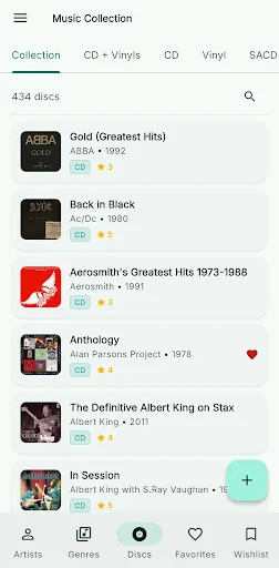 Music Collection ডাউনলোড করুন – মিউজিক অ্যালবাম ও সিডি অর্গানাইজার - Screenshot 1