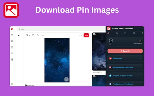 Pinterest Images Downloader ডাউনলোড করুন – এক ক্লিকে ছবি ও ভিডিও সেভ করুন - Screenshot 5