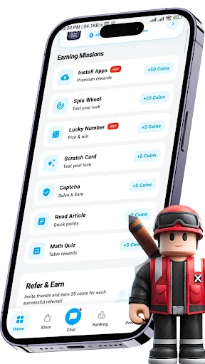 Robux Rewards ডাউনলোড করুন – বিনামূল্যে রব্লক্স গিফট কার্ড পান - Screenshot 3
