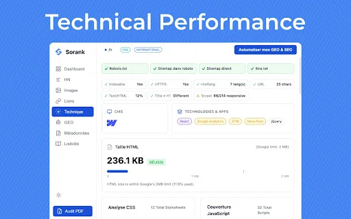 Sorank SEO & GEO Audit: The Ultimate Tool for Google and AI Ranking - Screenshot 5