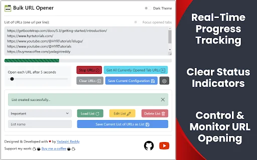 Bulk URL Opener ডাউনলোড করুন – একসাথে অনেক লিঙ্ক খোলার সেরা টুল - Screenshot 2
