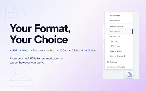 XWX AI Chat Exporter ডাউনলোড করুন – PDF, Markdown ও Word এ এক্সপোর্ট করুন - Screenshot 3