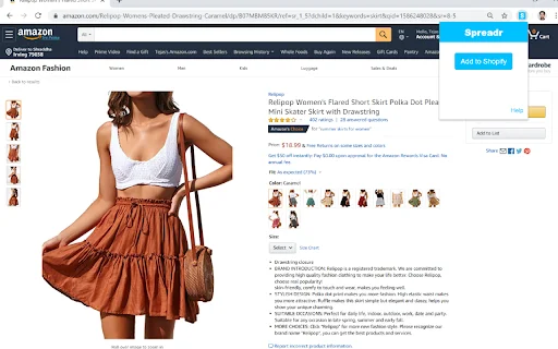Spreadr Amazon Importer Extension ডাউনলোড করুন – ১ ক্লিকে পণ্য ইমপোর্ট - Screenshot 1