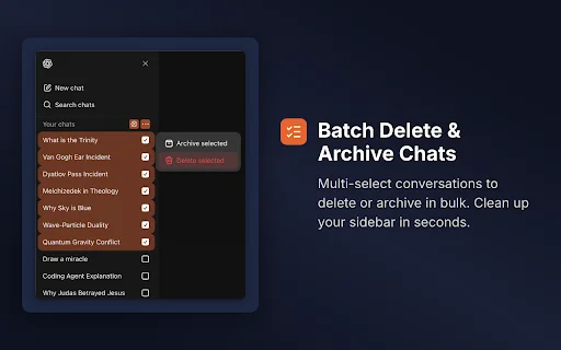 ChatGPT Pro Tools ডাউনলোড করুন – সেরা চ্যাট ম্যানেজমেন্ট ও এআই টুল - Screenshot 1