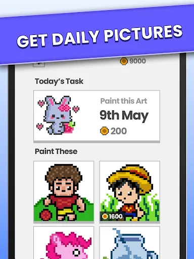 Pixel Art – Paint by Number ডাউনলোড করুন – সেরা পিক্সেল কালারিং গেম - Screenshot 6