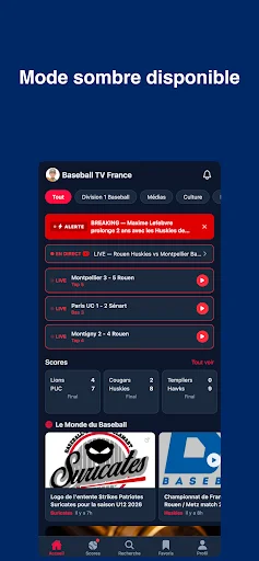 BaseBall TV France ডাউনলোড করুন – ফ্রান্সের বেসবল নিউজ আপডেট - Screenshot 7