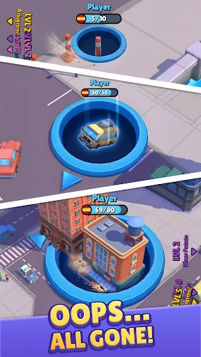 Hole.io ডাউনলোড করুন – শহরের সব কিছু গিলে ফেলুন এবং সেরা খেলোয়াড় হন - Screenshot 7