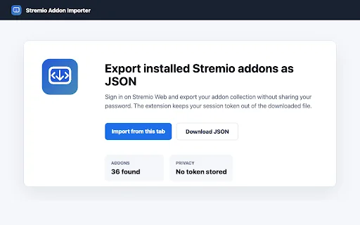 Stremio Addon Importer ডাউনলোড করুন – ব্যাকআপ নিন সহজে - Screenshot 1