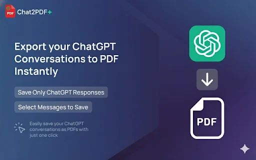 AI Exporter ডাউনলোড করুন – ChatGPT চ্যাট PDF ও DOCX হিসেবে সংরক্ষণ করুন - Screenshot 4