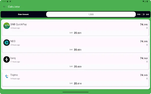 Remit Saver KSA ডাউনলোড করুন – সেরা রেমিট্যান্স রেট খুঁজুন - Screenshot 16