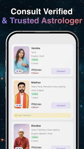 AstroTime ডাউনলোড করুন – লাইভ জ্যোতিষী ও কুণ্ডলী অ্যাপ - Screenshot 8
