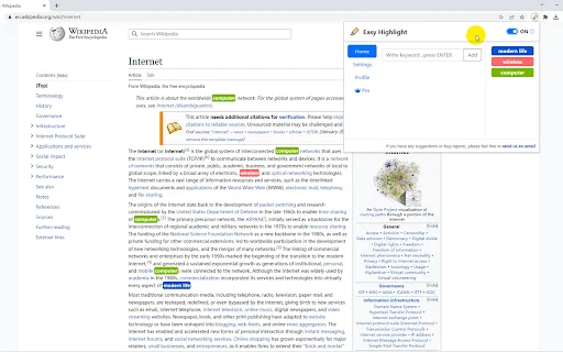 Easy Highlight ডাউনলোড করুন – ওয়েব পেজে কিওয়ার্ড হাইলাইট করুন - Screenshot 1