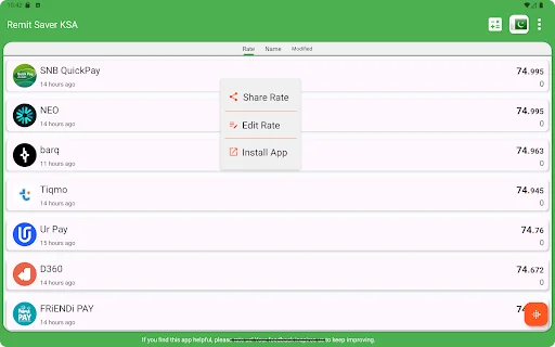 Remit Saver KSA ডাউনলোড করুন – সেরা রেমিট্যান্স রেট খুঁজুন - Screenshot 9