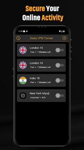 Dada VPN Tunnel ডাউনলোড করুন – নিরাপদ এবং দ্রুত ব্রাউজিং - Screenshot 5